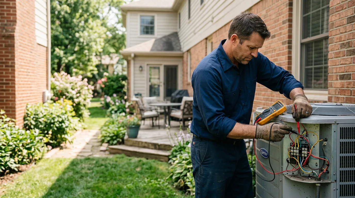HVAC technician working near Wheeler, IL